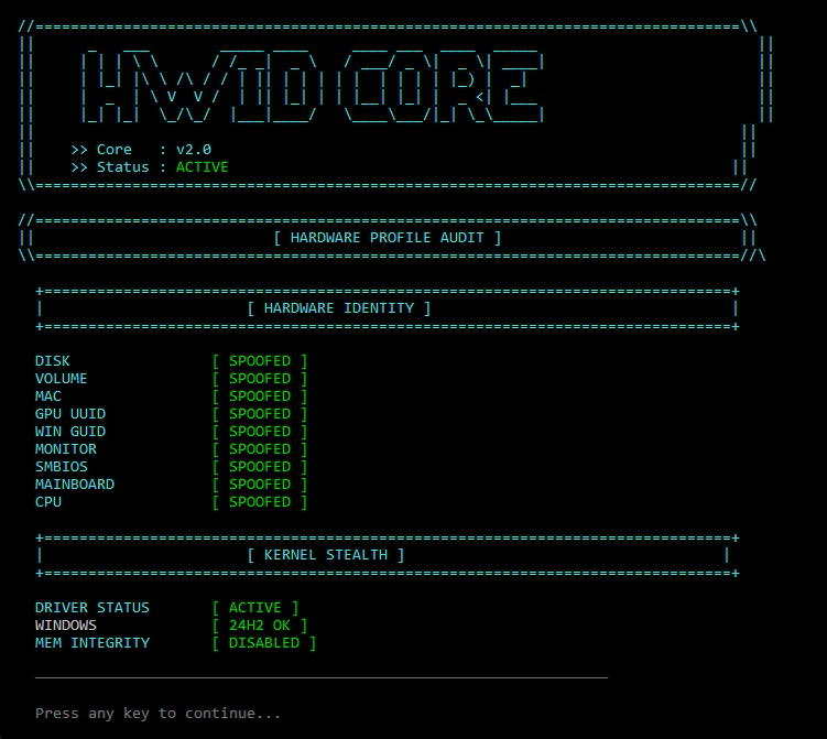 HWID after spoofing